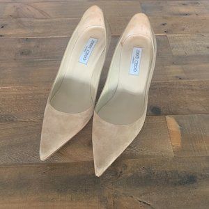 Jimmy Choo Beige Suede Pump